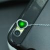 Jade Bracelet Silver 925 Black Heart Charm (Natural Green Stone, 18cm) BRACELET0010 - Image 3