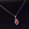 Handmade Brown Jadeite Pendant Necklace, Sterling Silver Setting, Burmese Ice-Type Jade - Image 6