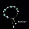 Jade stone drops 14K gold-filled jadeite bracelet chain handmade BRACELET0001 - Image 4