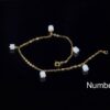 14K Gold Filled Anklet Bracelet with Natural Jade Charms, Adjustable 24cm, Gold Ankle Jewelry - Image 7