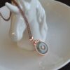 Natural Grade-A Jadeite Donut Pendant Necklace, Silver 925 Setting, Handmade Burmese Jadeite - Image 4