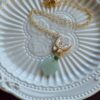 Natural jadeite guard calabash 14k gold-filled necklace - Image 3