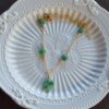 Natural jadeite guard calabash 14k gold-filled necklace - Image 6