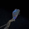 Australian Boulder Opal Bracelet Sterling Silver 925 Minimalist Blue Fire Opal Jewelry - Image 6