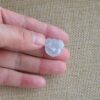 Hand-Carved Icy White Jade Ruyi Pendant, Natural Burmese Jadeite Charm JPT00106 - Image 4