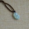 Hand-Carved Grade A Jadeite Elephant Pendant: Icy Chinese Amulet for Harmony JPT00108