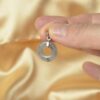 Black Jade Donuts Natural Jadeite Ring Pendant JPT00116 - Image 6