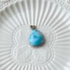Natural Larimar Teardrop Pendant S925 Sterling Silver Deep Ocean Blue Necklace - Image 4