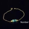 Jade stone drops 14K gold-filled jadeite bracelet chain handmade BRACELET0001 - Image 5