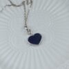 Black Jade Heart Pendant Necklace in 925 Sterling Silver JPT00117 - Image 2