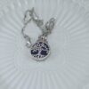 Natural Black Jade Tree of Life Pendant Necklace in 925 Sterling Silver JPT00119