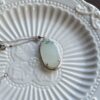 Natural Grade A Jadeite Jade Pendant Necklace: Yellow, Blue, Brown Tones, Silver 925 Setting