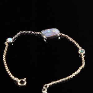 Fine Sterling Silver 925 Boulder Opal Bracelet BRACELET0005