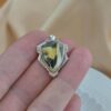 Natural Scenic Amber Talisman Pendant Genuine Landscape Amber in Solid 925 Sterling Silver