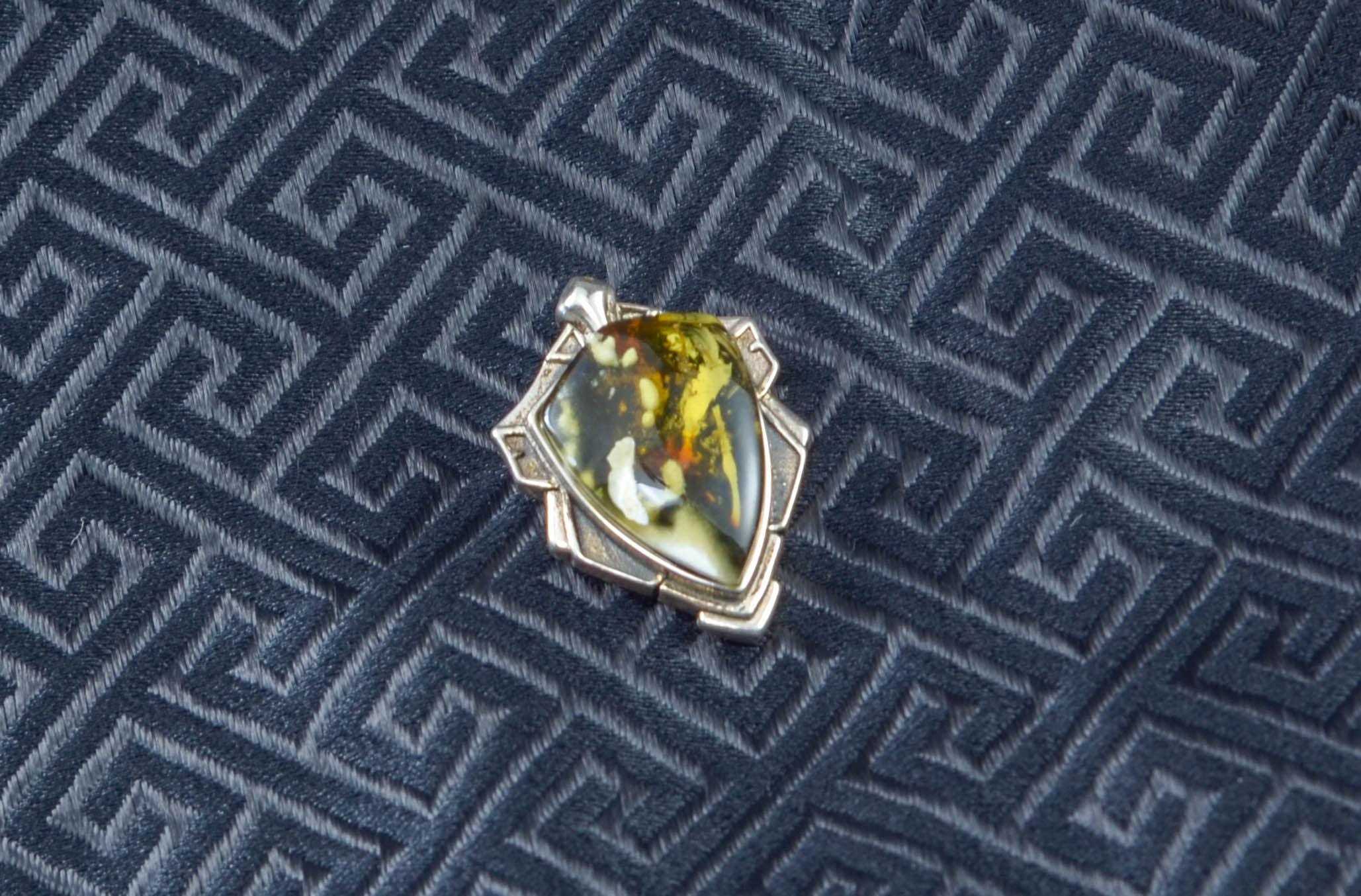 Untreated Scenic Amber Artisan Jewelry Pendant - Image 3