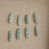 Natural Jadeite Jade Three-Bean Pod Pendants Success & Achievement Symbol Carved Charms JPT00110 - Image 2