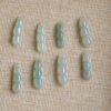 Natural Jadeite Jade Three-Bean Pod Pendants Success & Achievement Symbol Carved Charms JPT00110 - Image 5