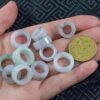 Natural Jadeite Donut Beads | Assorted Carved Pendants, Charms for Jewelry Making - Image 3