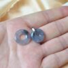 Black Jade Donuts Natural Jadeite Ring Pendant JPT00116 - Image 9