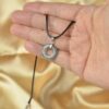 Black Jade Donuts Natural Jadeite Ring Pendant JPT00116 - Image 8