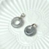 Black Jade Donuts Natural Jadeite Ring Pendant JPT00116