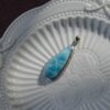 Natural Larimar Long Teardrop Pendant S925 Sterling Silver Ocean Blue Gemstone Necklace - Image 2
