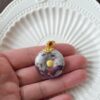 Natural Red Cinnabar Quartz Round Pendant Oriental Style Jewelry CINNABAR005 - Image 5