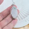 Natural Grade A Jadeite Jade Pendant Necklace: Yellow, Blue, Brown Tones, Silver 925 Setting - Image 4