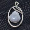 Natural Lavender Jade Buddha Pendant | 925 Sterling Silver Jadeite Necklace | Purple Jade Laughing Buddha Pendant - Image 7