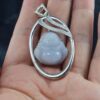 Natural Lavender Jade Buddha Pendant | 925 Sterling Silver Jadeite Necklace | Purple Jade Laughing Buddha Pendant - Image 5