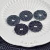 Natural Black Jadeite Shan Gui Coin Pendant | Black Chicken Jade Protective Talisman | Feng Shui Jade Amulet |
