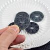 Natural Black Jadeite Shan Gui Coin Pendant | Black Chicken Jade Protective Talisman | Feng Shui Jade Amulet | - Image 2