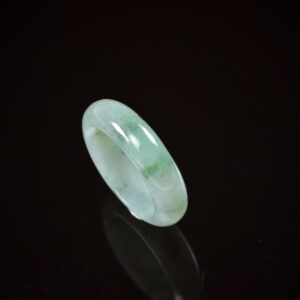 Natural Jadeite Jade Ring – 19mm Inner Diameter | Soft Green Jade Band | Elegant Everyday Jewelry