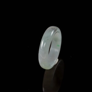white burma jade ring
