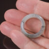 White Jade Ring Black Jadeite 17.9Mm - Image 4