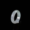 Solid Jade Ring Pure White With Black Band - Image 3