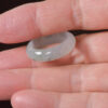 Solid Jade Ring Pure White With Black Band - Image 4