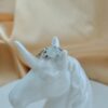 White Jade Ring Sterling Silver 925 Adjustable Open Band Icy Translucent Oval Gemstone - Image 3