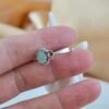 Vintage Style Icy Jade Ring Sterling Silver 925 Open Band Jewelry - Image 6