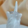 Natural Jade Ring, S925 Sterling Silver, Adjustable Open Band, Minimalist Gemstone Jewelry - Image 5
