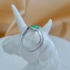 Natural Green Jadeite Jade Ring, Pear Shape Jade Ring, 925 Sterling Silver Ring, Minimalist Jade Jewelry, Natural Untreated Jade - Image 3