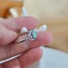 Vintage Style Icy Jade Ring Sterling Silver 925 Open Band Jewelry - Image 3