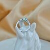 Natural Green Jade Adjustable Ring S925 Sterling Silver Open Band Ring Minimalist Jade Jewelry Gift for Her Handmade Gemstone Ring - Image 5
