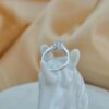 Natural Jade Ring, S925 Sterling Silver, Adjustable Open Band, Minimalist Gemstone Jewelry - Image 6