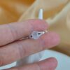 Natural Jade Ring, S925 Sterling Silver, Adjustable Open Band, Minimalist Gemstone Jewelry - Image 2