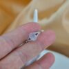 Natural Jade Ring, S925 Sterling Silver, Adjustable Open Band, Minimalist Gemstone Jewelry - Image 3